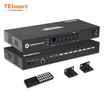 TESmart Новый HDMI-коммутатор 8 Входов, 2 Выхода, 8 Входов, Многовидовой Видеомикшер Quad View 4K 30Hz, HDMI-коммутатор 8x2 для инженерных нужд