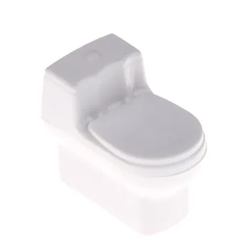 1шт 1:20 Неокрашенная белая модель туалета кукольный дом миниатюрная мебель