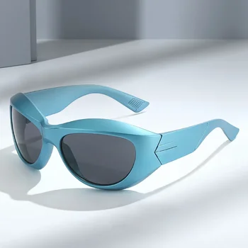 Солнцезащитные очки Y2K в стиле панк, Велосипедные Спортивные Солнцезащитные очки, Ветрозащитная защита от Солнца, Модные Крутые Очки