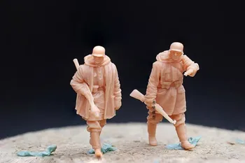 миниатюрная модель 1/72 Второй мировой войны Germman марширующие солдаты зимой 2 шт./компл.