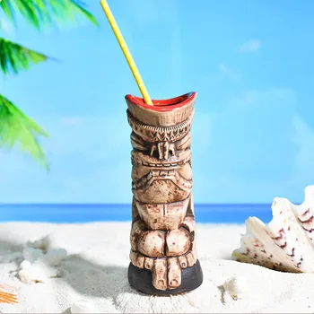 480 мл Гавайские кружки Тики Коктейльная Чашка Пивная Кружка для напитков Винная Кружка Керамические Барные инструменты Easter Islander Пираты Карибского моря