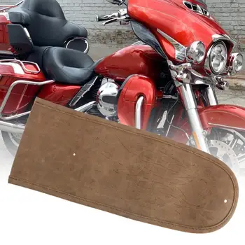 Нагрудник для заднего крыла мотоцикла из искусственной кожи с тиснением пламени, длинный протектор для скольжения