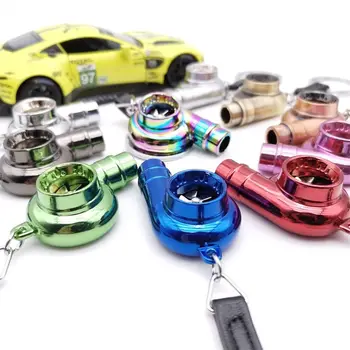 Многоцветный Турбо брелок для ключей со звуком Уникальный Автомобильный свисток Mini INS Звуковой Брелок для ключей из сплава Пряжка для ключей Подарки