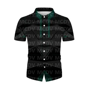 Роскошная повседневная рубашка с 3D-принтом в стиле ретро, мужская гавайская рубашка