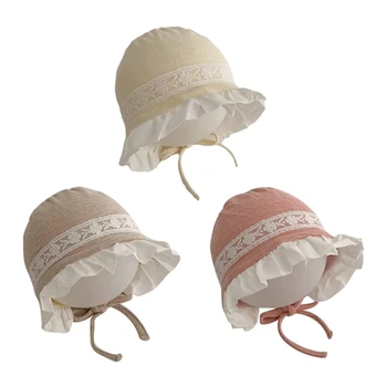 Реквизит для детской фотосъемки, летняя кружевная шляпка для малышей, Пляжные шляпки от солнца 1560
