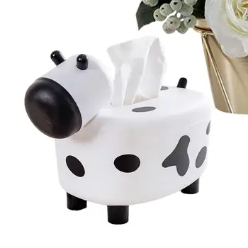 Органайзер для бумаги с дозатором для зубочисток Канистра для салфеток для обеденного стола Коробка для салфеток в форме коровы Коробка для хранения кухонных салфеток