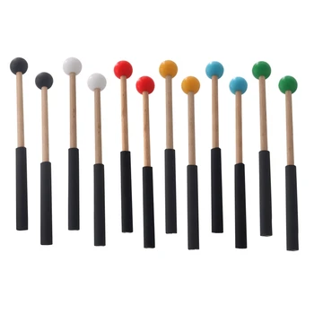 Ударные молотки, барабанные палочки, 1 пара деревянных молотков для ксилофона, музыкальный ударный инструмент для шаттла из деревянных блоков