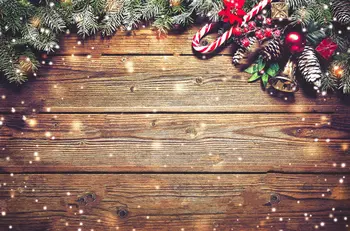 украшение рождественской елки в деревенском стиле, темная деревянная доска, фон для фотографий, Виниловая ткань, компьютерная печать, фон для стены