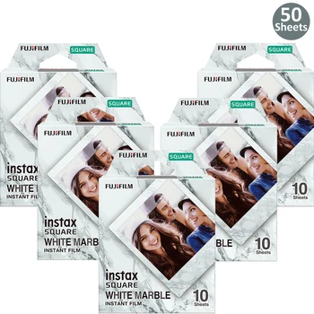 Фотобумага Fujifilm Instax в квадратной белой мраморной рамке (10-50 листов) Для фотоаппарата моментальной печати SQ1 SQ10 SQ6 SQ20 Share SP-3