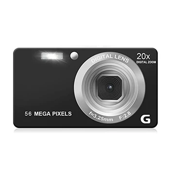 Цифровая видеокамера 2,7-дюймовая ЖК-камера для видеоблогинга 4K 56MP с защитой от дрожания, камера с 20-кратным зумом для фотосъемки и видео