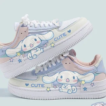 Детские кроссовки Hello Kitty Sanrio, Kawaii, весна-осень, милые студенческие кроссовки Kuromi Cinnamoroll Comfort, подарок для девочки