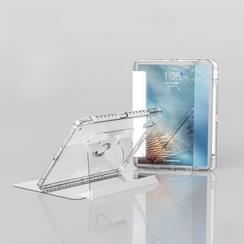 Вращающийся Кристально Прозрачный Чехол для Huawei MatePad 11 2021 2023 DBY-W09 L09 DBR-W09 L09 с Держателем Карандаша, Крышкой Автоматического Режима Сна