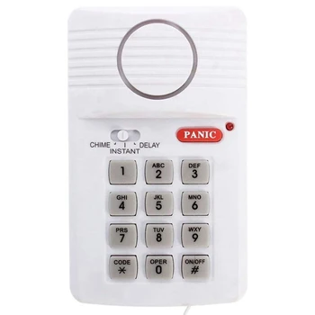 2X Громкая беспроводная дверная сигнализация с кнопочной панелью для домашнего офиса, Гаража, сарая