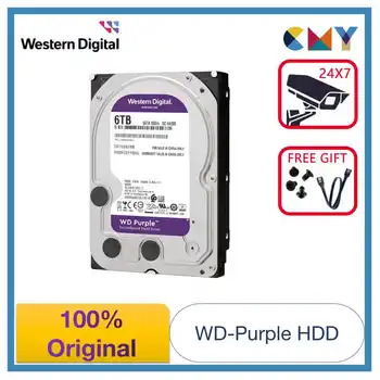 100% Оригинальный Western Digital WD Purple 2T/4T/6T/8T 3,5 жесткий диск Системы видеонаблюдения HDD Жесткий диск SATA 7200 об/мин