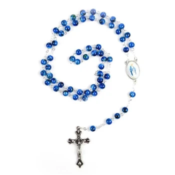Стеклянные бусины, ожерелье с четками, кулон, ювелирный подарок для женщин на Крещение