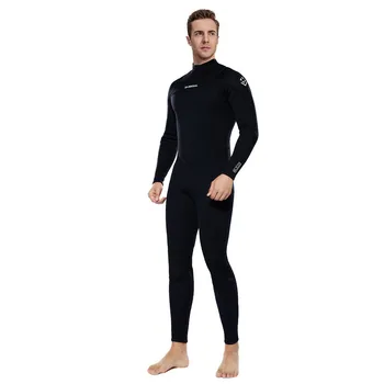 Купальник из неопрена толщиной 3/2 мм, гидрокостюм на горизонтальной молнии с длинным рукавом, костюм для подводного плавания, серфинга, снорклинга для мужчин и женщин