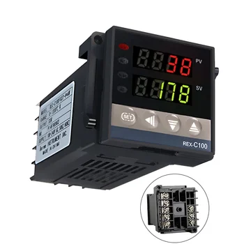 Сигнализация REX-C100 от 110 В до 240 В, датчик температуры от 0 до 1300 градусов, комплекты цифровых ПИД-регуляторов температуры с датчиком типа K