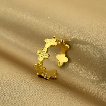 Cxwind кольцо из нержавеющей стали с лазерной гравировкой Минималистичное кольцо Кольцо с цветком из настоящего Золота Персонализированные украшения на день рождения подарок на день рождения