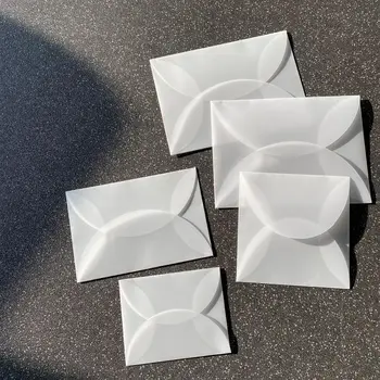 10шт Конвертов из полупрозрачной сульфатной бумаги для свадебных приглашений, открыток, подарочной упаковки