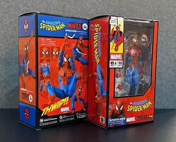 В наличии Оригинальная игрушка Medicom Mafex №185 Классический костюм Человека-паука из аниме, фигурка, коллекционная фигурка, игрушки, подарки