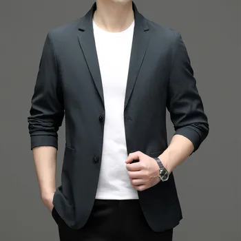 Мужской костюм Z637-2023, весенний новый деловой профессиональный мужской пиджак, повседневная корейская версия костюма