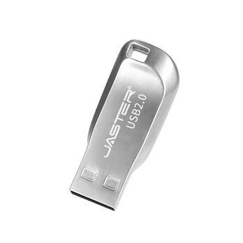 JASTER Красивый Металлический USB Флэш-накопитель 128 ГБ Серебристый Memory Stick 64 ГБ Забавный USB-накопитель 32 ГБ Портативный U-диск 16 ГБ Пользовательский Логотип 8 ГБ