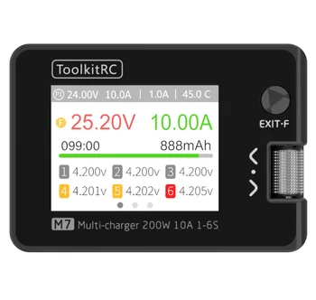 ToolkitRC M7 100 Вт 10A Баланс Постоянного Тока Зарядное Устройство Разрядник для 1-6 S Lipo Аккумулятор с Сервоприводом Для Проверки Напряжения ESC Тестер Приемник Si