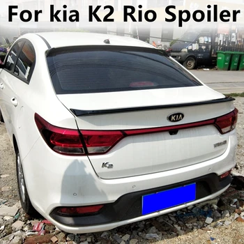 Для Kia RIO K2 спойлер с 2012 по 2015 год Спойлер с легким Высококачественным Материалом ABS Цвет Грунтовки Заднего Крыла Автомобиля Задний Спойлер