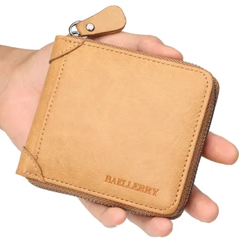 Мужской кошелек Baellerry, мужской внешнеторговый кошелек с короткой секцией, кошелек с горизонтальной секцией, повседневный ретро-кошелек, портмоне для монет