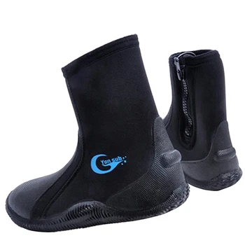 Неопреновая обувь для дайвинга Yon Sub, высокие нескользящие ботинки для подводного плавания, теплая обувь для плавания, аксессуары для ласт (размер 30-47)