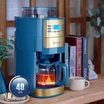 Полноавтоматическая американская кофемашина 220 В, электрический помол, встроенная кофеварка для приготовления соевого порошка, кофемашина