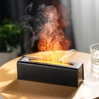 USB-диффузор с пламенем, Увлажнитель воздуха, ультразвуковой генератор холодного тумана, Лампа для ароматерапии, реалистичный дифузор для огня