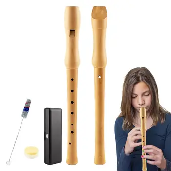 Записывающий инструмент для детей, сверхмощная флейта с 8 отверстиями для детей, играющих на флейте, деревянный рекордер с клавишей C