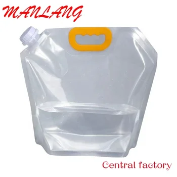 Изготовленные на заказ Портативные пустые контейнеры для питья из полиэтилена низкой плотности объемом 1,5 л на галлон, пластиковый пакет для воды объемом 5 литров с винтом