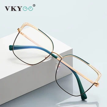 ВИКИ, новые очки для чтения в большой оправе для женщин, модный дизайн, Очки с защитой от синего света, настраиваемые по рецепту, 3114