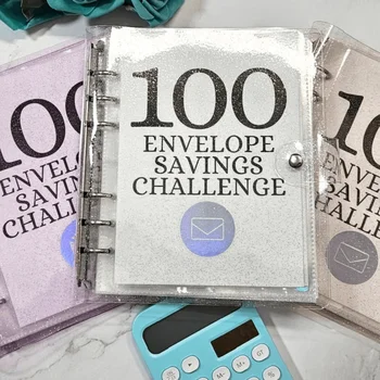 2023 Новый блокнот-переплет для экономии 100 конвертов, экономящий денежные бюджеты С помощью системы органайзера денежных конвертов-кошельков