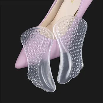 1 Пара силиконовых стелек для женской обуви, Ортопедическая поддержка свода стопы, гелевые накладки, нескользящие, облегчающие боль, стельки для обуви с плоскостопием