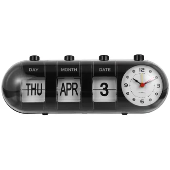 1 шт. Вечный настольный календарь Ручной календарь Календарь для домашнего офиса с часами