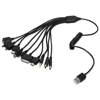 Мультиконтактный кабель Зарядное Устройство USB Кабель-адаптер Кабель для передачи данных Шнур 10 в 1 Многофункциональный USB-кабель для передачи данных Универсальный