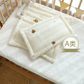 Подушки для новорожденных, детские бобы, плоские подушки, детские маленькие подушки из чистого хлопка, универсальные круглый год