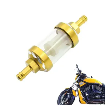 Аксессуары для мотоциклов, 6/8 мм, портативный встроенный фильтр из эффективного стекла, Гибкий прозрачный масляный фильтр, многоцелевой ретро-мотоцикл