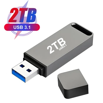 100% Оригинальный USB 3.1 2TB Металлический Флеш-Накопитель 1TB Высокоскоростная Память Usb Flash Drive 512G Pendrive Cle USB Stick Бесплатная Доставка Подарок