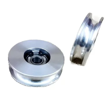 диаметр 2шт: 40 мм, Ширина паза: 8 мм, направляющий шкив из алюминиевого сплава, направляющий шкив с канавками, U-образный шкив