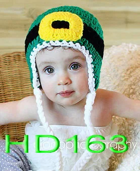 бесплатная доставка, милая детская вязаная крючком зеленая рождественская шапочка-бини для девочек и мальчиков, фотография нового подарка, детская рождественская шапочка из 100% хлопка