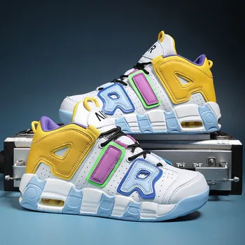 Мужская баскетбольная обувь, дышащие нескользящие кроссовки на воздушной подушке, Уличные спортивные баскетбольные туфли, женские кроссовки 36-45