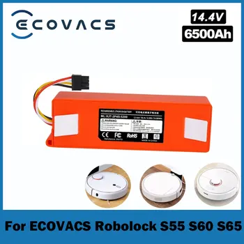 ECOVACS 100% оригинал BRR-2P4S-5200 S Robotstofzuiger Vervangende Аккумуляторная Батарея для ECOVACS S55 S51 S5 Max S6 Onderdelen