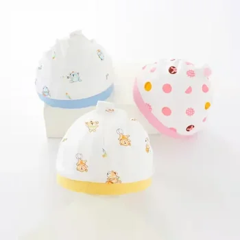 Товары для матери и младенца, детская шапочка из чистого хлопка для новорожденных, однослойная шапочка для защиты головы для младенцев