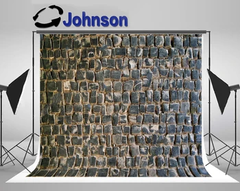 Фон из серого камня с текстурой булыжника JOHNSON Высококачественная компьютерная печать фон для фотостудии