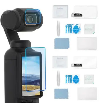 Для DJI Osmo Pocket3 Комплект Закаленной Пленки Защитная Пленка Для Экрана Камеры Взрывозащищенная Защита От отпечатков пальцев Ультратонкая Защита Объектива