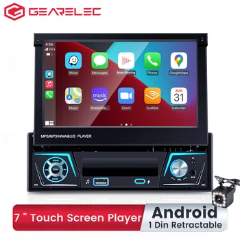 Gearelec 1 Din Автомобильный Радиоприемник Android CarPlay Мультимедийный Видеоплеер 7 